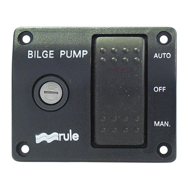 Rule Bilgepumpenschalter 24/32V mit 3-Wege Schalter und Sicherung