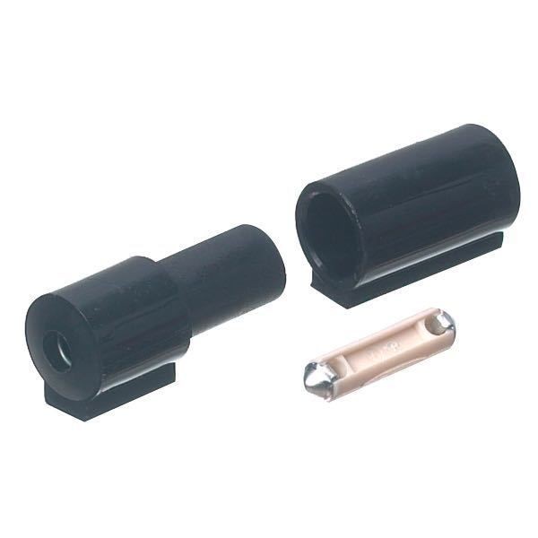 Sicherungshalter Inline Kunststoff schwarz für eine 8A-Sicherung, Kabel max D=6mm