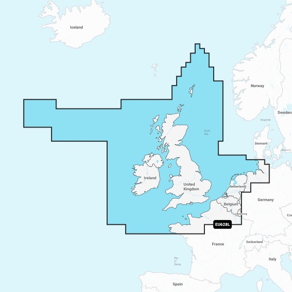 Navionics+ EU628L Grossbritannien, Irland, deutsche Nordseeküste, Benelux, Frankreich Nordwestküste