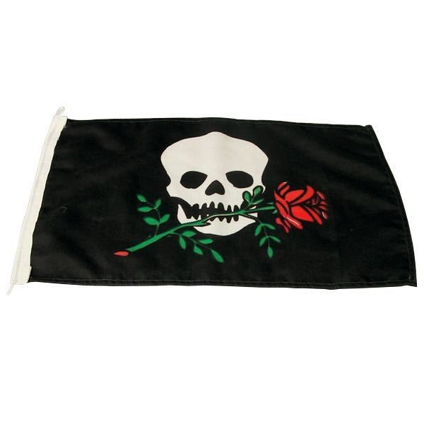 1852 Piratenflagge mit Rose 30x45cm