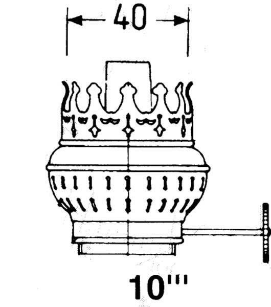 DHR Brenner für Petroleumlampe Messing 10'''