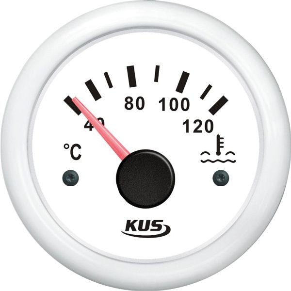 KUS Anzeige Kühlwassertemperatur 40-120° 12/24V weiss