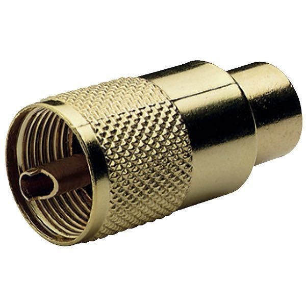 Antennenstecker PL259 für Kabel D=10mm (RG213) vergoldet