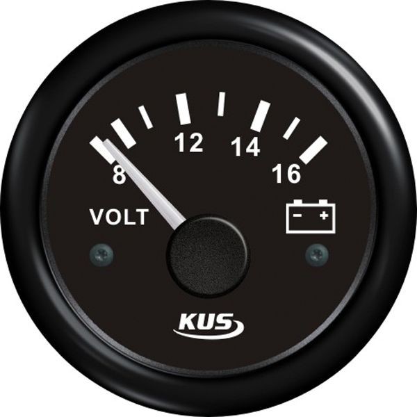 KUS Voltmeter 12V schwarz