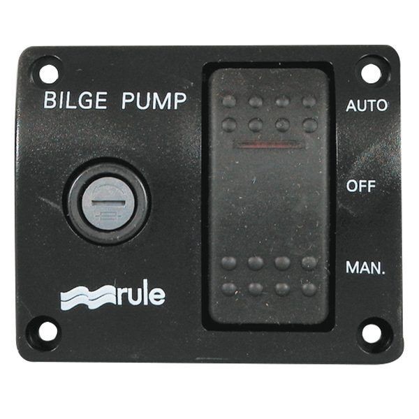 Rule Bilgepumpenschalter 12V mit 3-Wege Schalter und Sicherung