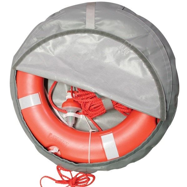 Lalizas Rettungsring SOLAS mit Notlicht und schwimmfähiger Rettungsleine D=8mm L=30m und Schutzhülle