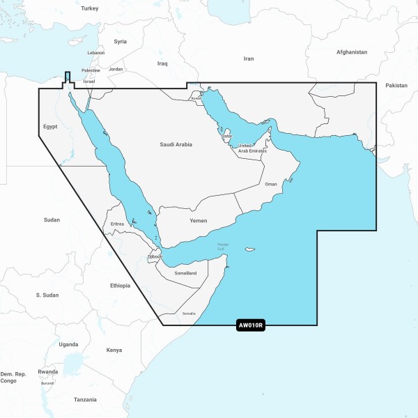 Navionics+ AW010R Rotes Meer, Golf von Aden, Golf von Oman, Persicher Golf