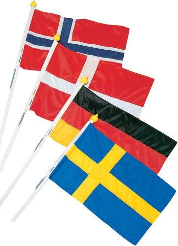 Fassadenflaggensatz Dänemark 70cm