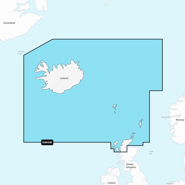 Garmin Navionics+ EU043R Island und Orkney Inseln