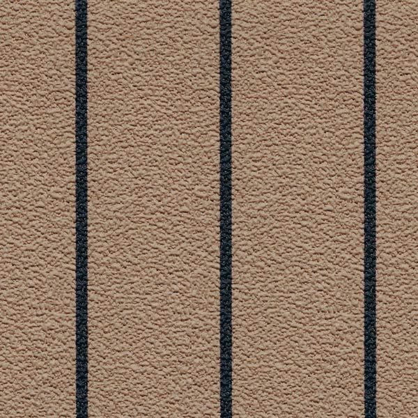 Gisatex Antislide Decksbelag B=1,5m L=5m teakfarben mit schwarzen Streifen