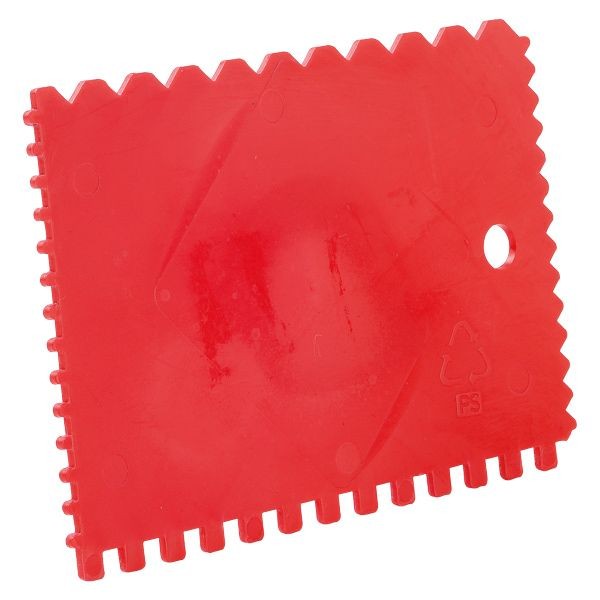 Zahnspachtel 90x130mm Kunststoff rot