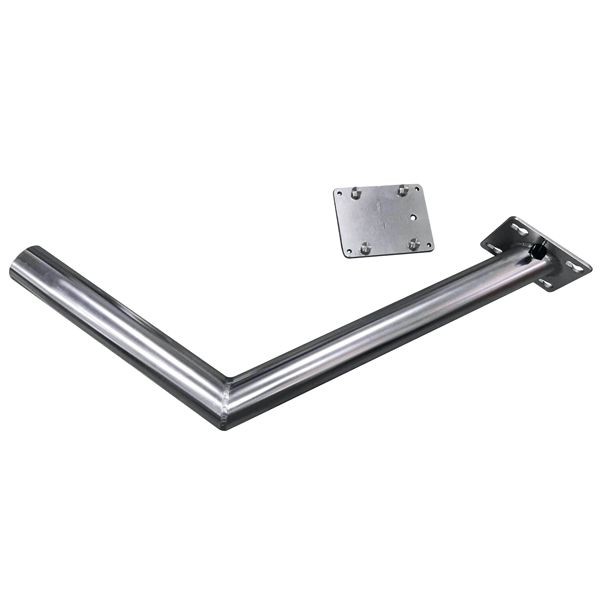 Tischplattenhalter abnehmbar mit Befestigungsbeschlag rostfreier Stahl L=387mm H=555mm