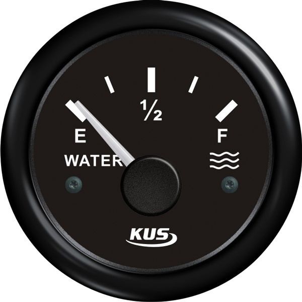KUS Tankanzeige Wasser 0-190Ohm 12/24V schwarz