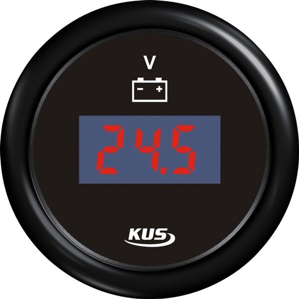 KUS digitales Voltmeter 9-32V 12/24V schwarz