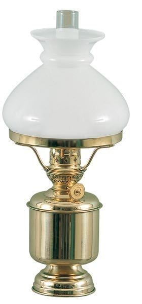 DHR Petroleumlampe mit Glasschirm D=130mm H=320mm